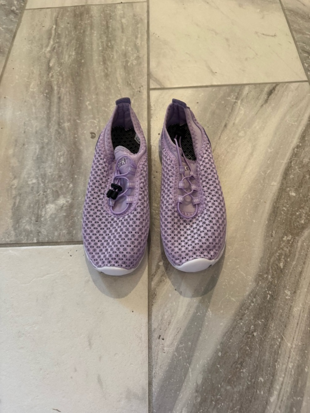 Light Purple Mesh Slip-On Sneakers - water shoes